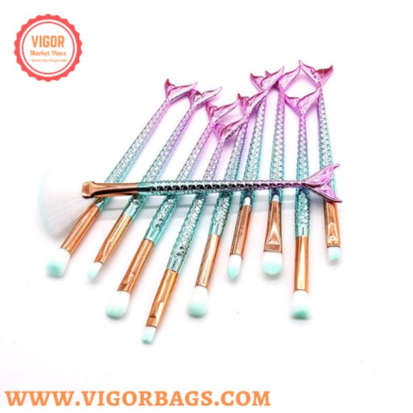 Candy Color Makeup Brushes Tool Set & Cosmetic Concealer Fish Tail Make Up Brush - Picture 6 of 12